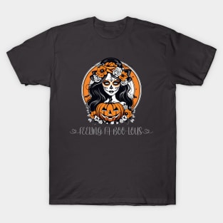 Feeling fabulous Halloween Mardi gras style design T-Shirt